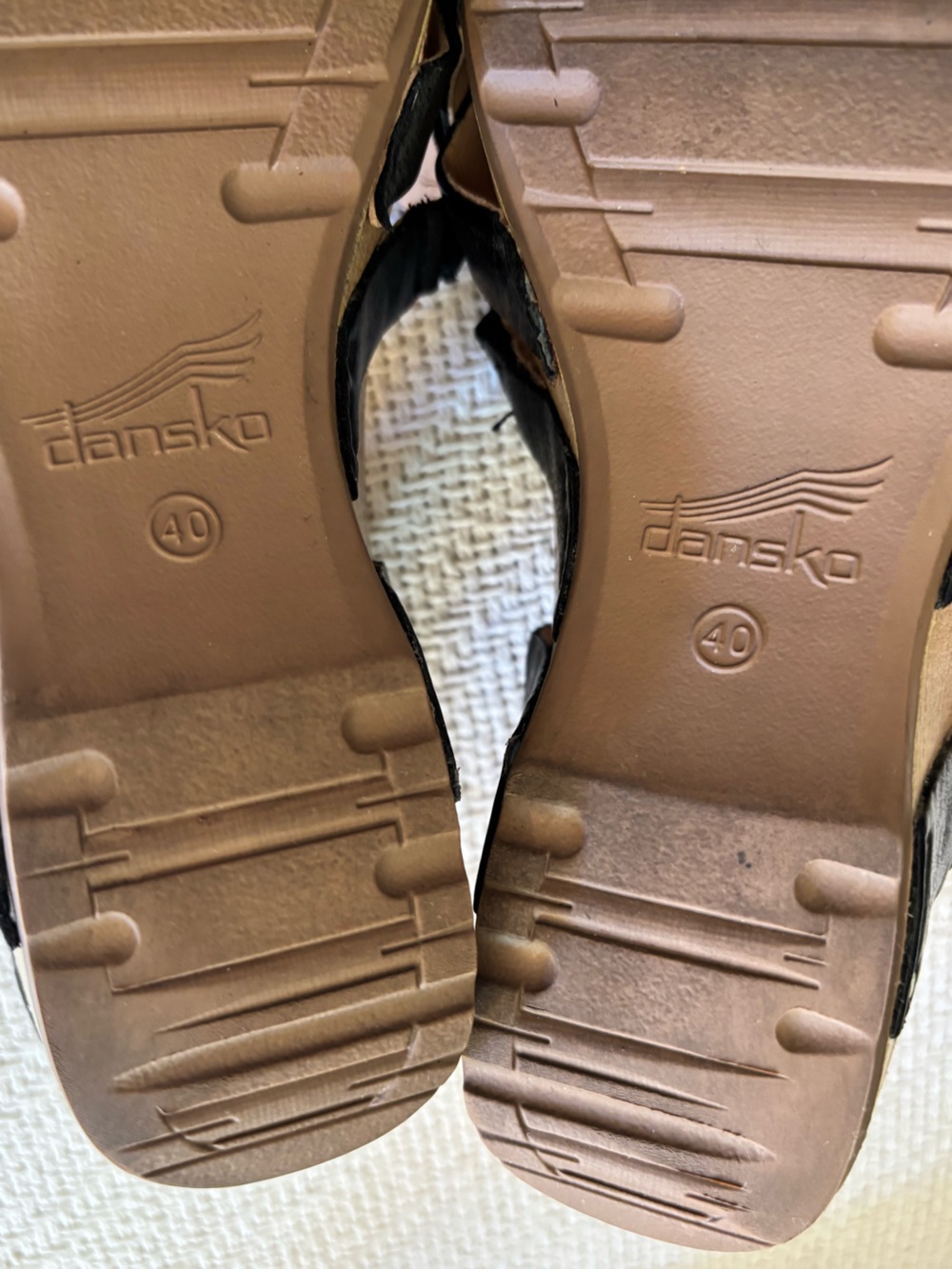 Dansko Tinley Fisherman Wedge Sandals Black Leather Size EU 40 - Picture 9 of 14